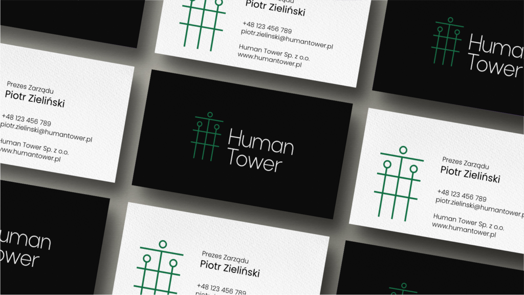 buissnes card design for HR & developer company by Maja Drożdż