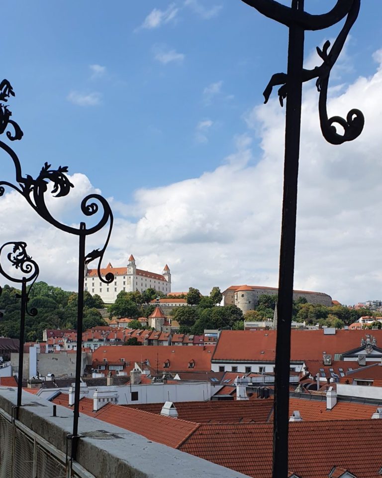 bratislava panorama with castle view